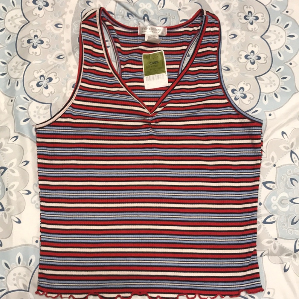 3 Girls Clothing Striped Cropped Tank